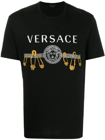 Shop Versace Printed Cotton T-shirt