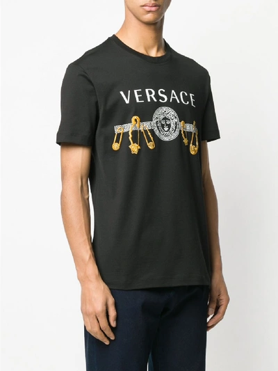 Shop Versace Printed Cotton T-shirt