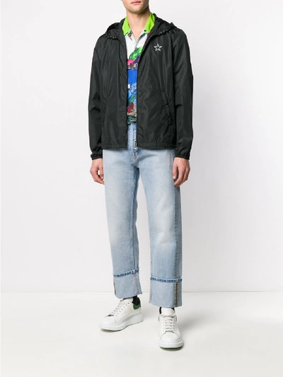 Shop Valentino Vltn Windbreaker In Black