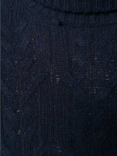 Shop Drumohr Wool Turtleneck Jumper In Blue