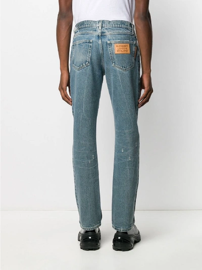 Shop Burberry Straight Denim Jeans