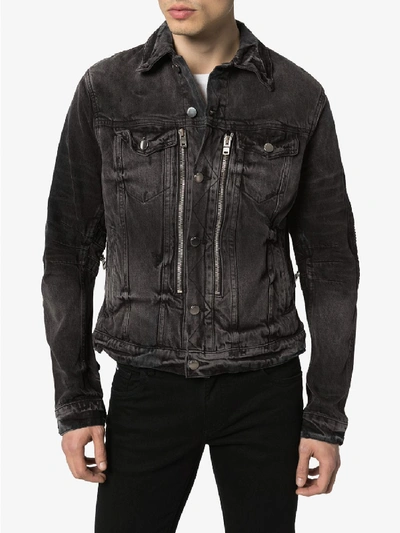 Shop Amiri Denim Jacket In Black