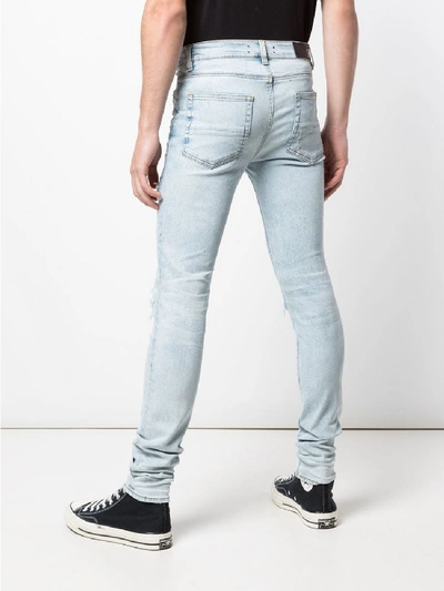 Shop Amiri Suede Mx1 Jeans In Blue