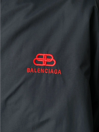 Shop Balenciaga Double Sleeve Jacket In Blue