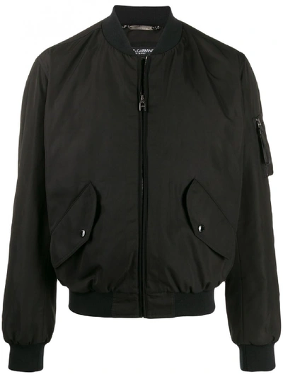 Shop Dolce & Gabbana Bomber Jacket In Black