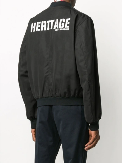 Shop Dolce & Gabbana Bomber Jacket In Black