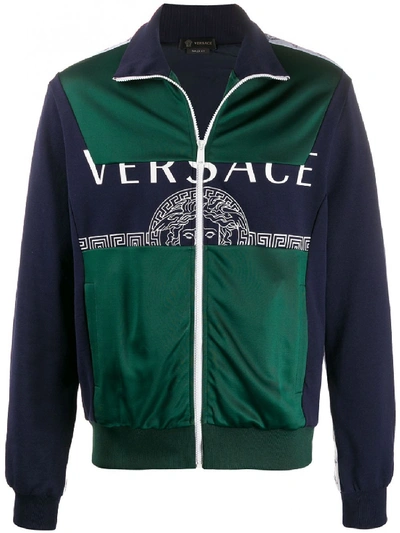 Shop Versace Prin Sweatshirt In Green