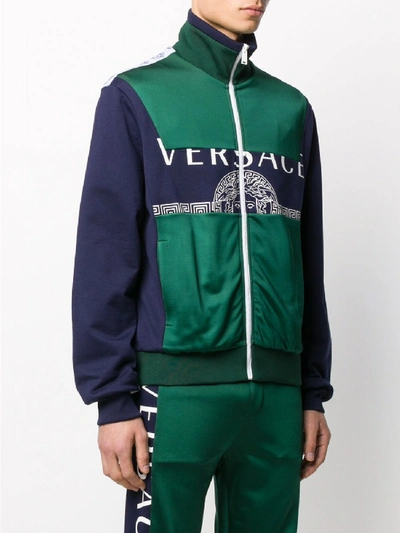 Shop Versace Prin Sweatshirt In Green