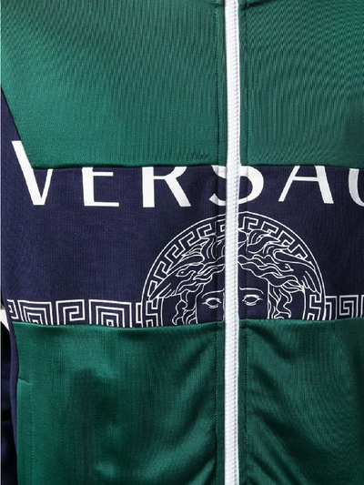 Shop Versace Prin Sweatshirt In Green