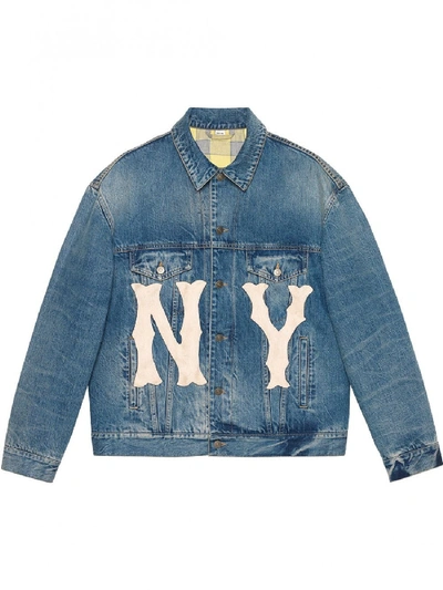 Shop Gucci Denim Jacket In Blue