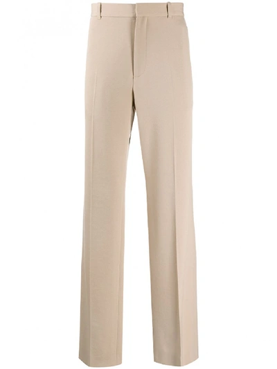 Shop Balenciaga Tailored Straight-leg Trousers In Beige