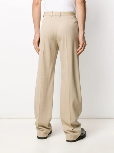 Shop Balenciaga Tailored Straight-leg Trousers In Beige