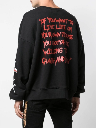 Shop Amiri Stamped Sweatshirt In Black