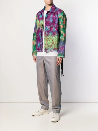 Shop Craig Green Flower Print Jacket In Violet