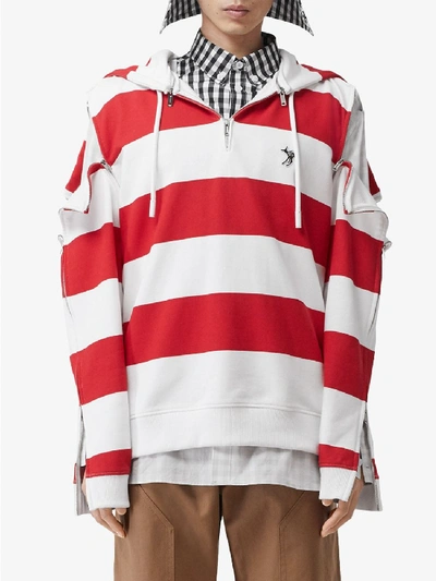 Shop Burberry Hoodie In Red