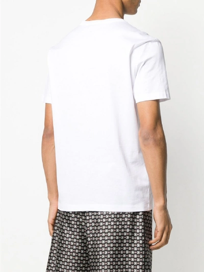 Shop Versace Cotton T-shirt With Embroidery In White