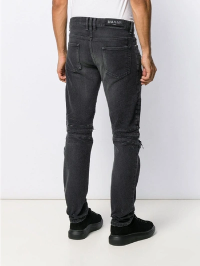 Shop Balmain Slim Jeans In Black