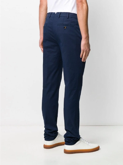 Shop Brunello Cucinelli Cotton Trousers In Blue