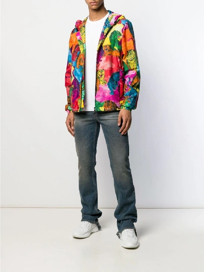 Shop Valentino Tiger Print Jacket In Multicolor