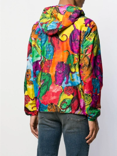 Shop Valentino Tiger Print Jacket In Multicolor