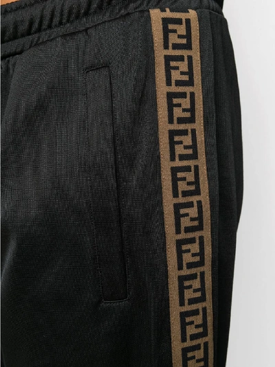 Shop Fendi Technical Fabric Trousers In Black