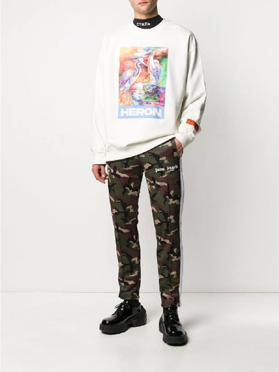 Shop Heron Preston Heron Crewneck Sweater In White