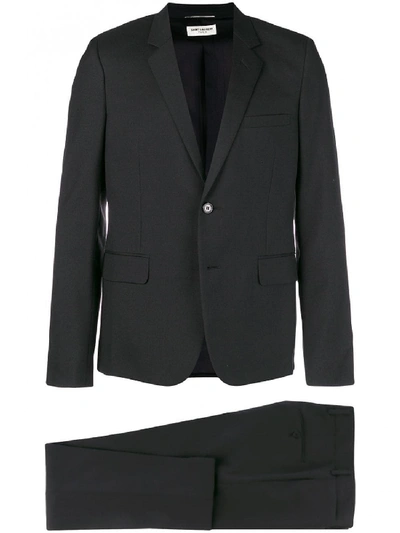 Shop Saint Laurent Wool Blend Suit In Black