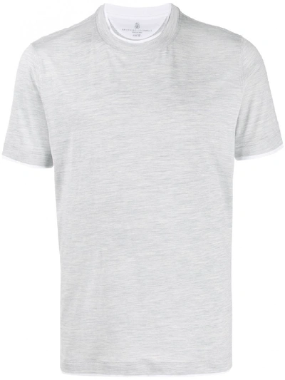 Shop Brunello Cucinelli Cotton T-shirt In Grey