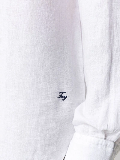 Shop Fay Linen Shirt In White