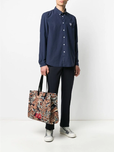 Shop Kenzo Tiger Shirt In Blue