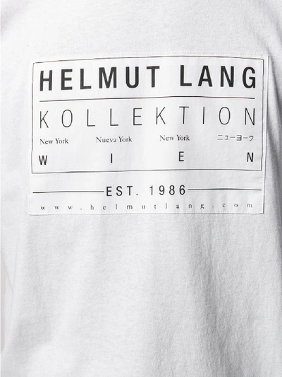 Shop Helmut Lang Patch Cotton T-shirt