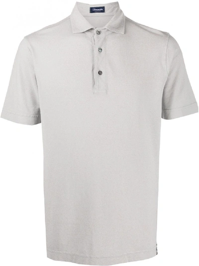 Shop Drumohr Cotton Polo In Grey