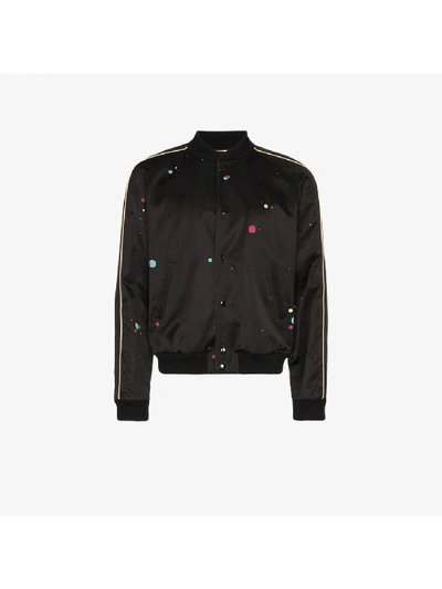 Shop Saint Laurent Teddy Galaxy Jacket In Black