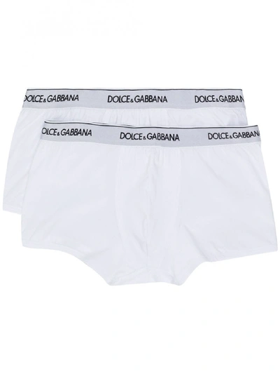 Shop Dolce & Gabbana Boxer Regular In White