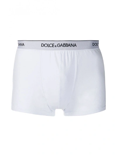 Shop Dolce & Gabbana Boxer Regular In White
