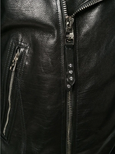 Shop Alexander Mcqueen Leather Jacket In Black