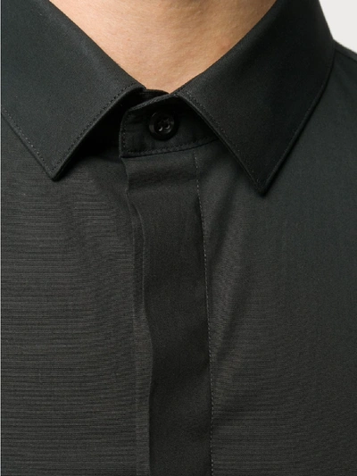 Shop Emporio Armani Cotton Shirt In Black