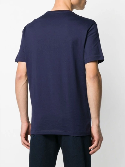 Shop Versace Cotton T-shirt With  Logo In Blue