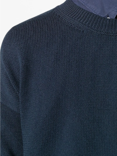 Shop Kenzo Logo Print Sweater In Blue