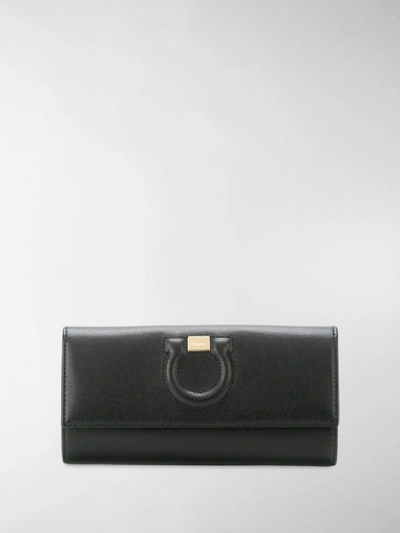 Shop Ferragamo Gancio City Leather Wallet