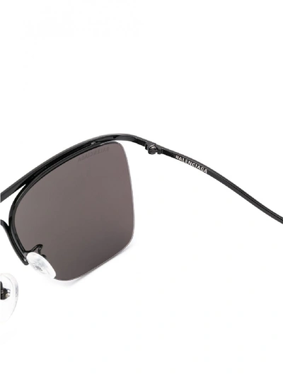 Shop Balenciaga Curve Navig Sunglasses In Black