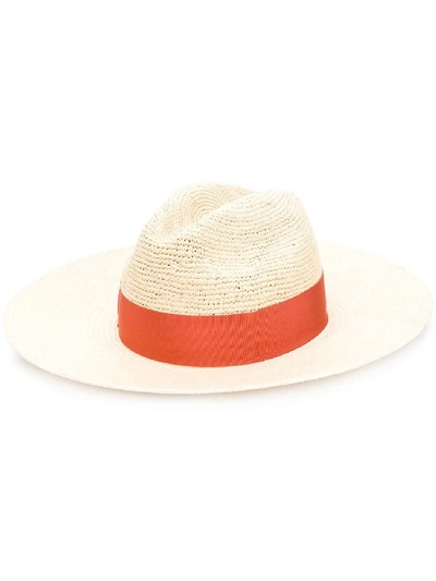 Shop Borsalino Panama Straw Hat In Beige