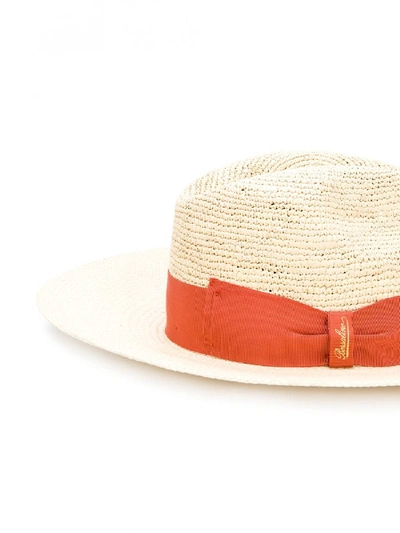 Shop Borsalino Panama Straw Hat In Beige