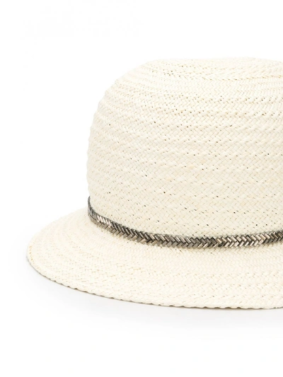 Shop Maison Michel Aurora Straw Hat In White