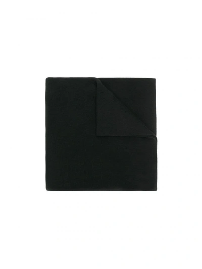 Shop Givenchy Logo Wool Scarf In Black