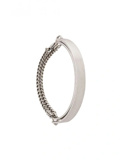 Shop Saint Laurent Ysl Bracelet In Silver