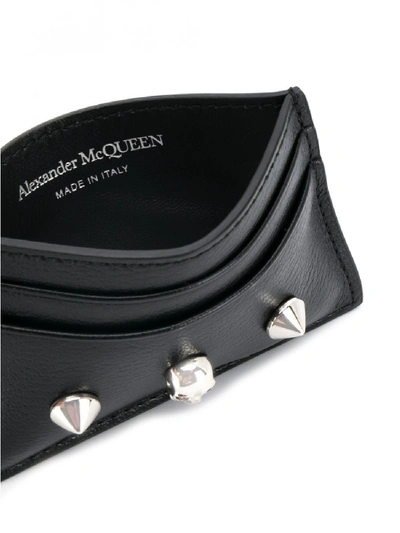 Shop Alexander Mcqueen Leather Credit Card Holder