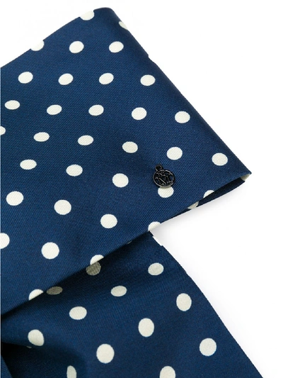 Shop Maison Michel Aina Silk Bandana In Blue