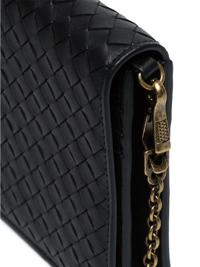 Shop Bottega Veneta Wallet On Chain In Black