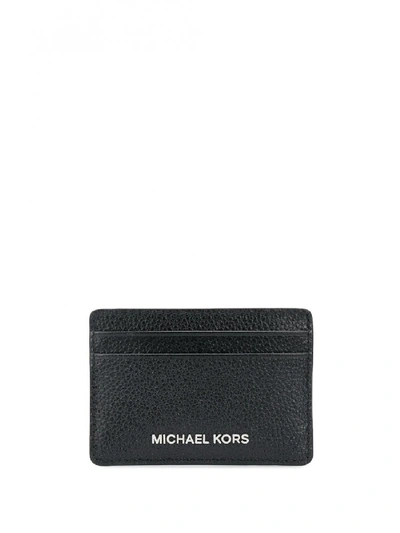 Shop Michael Michael Kors Jet Set Card Holder In Black
